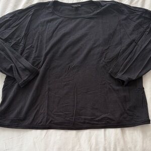 Eileen Fisher Classic Black Knit Top size 1X